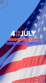 4th of july independence day Pantalla Digital (9:16) template