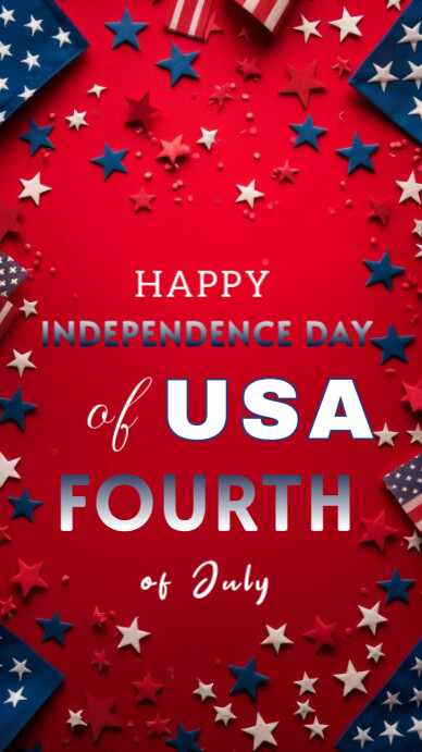 4th of july Independence Day História do Instagram template