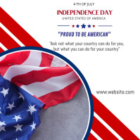 4th of july independence day Instagram na Post template
