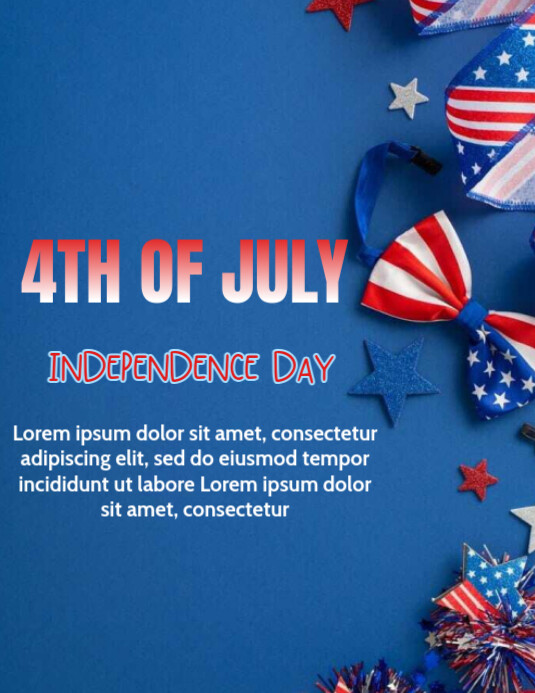 4th of july Independence Day Pamflet (VSA Brief) template