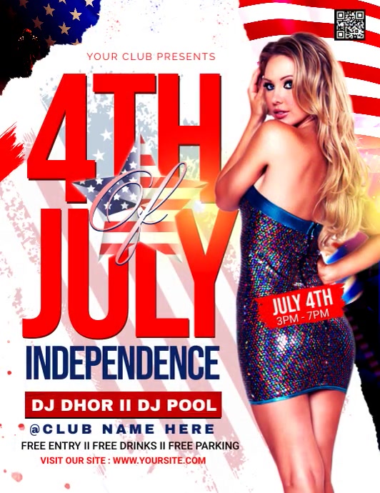 4th of July Independence day Flyer ) Template | PosterMyWall