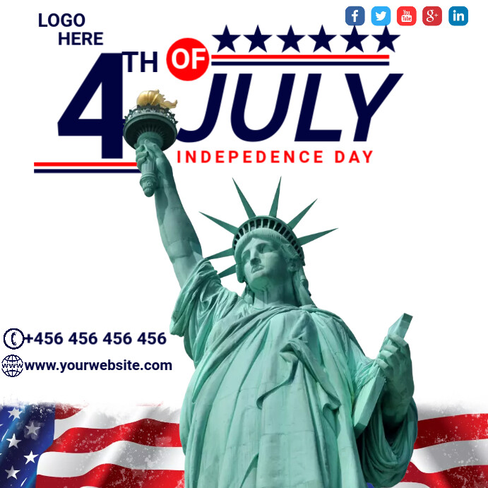 Copy of 4th of July independence day flyer template | PosterMyWall