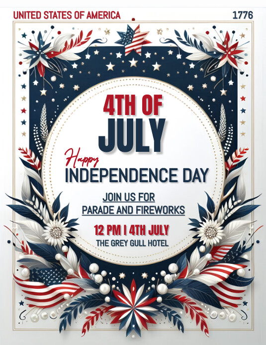 Modèle 4th of July Independence Day Flyer Template | PosterMyWall