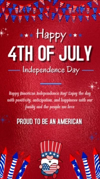 4th of july independence day Instagram story. template