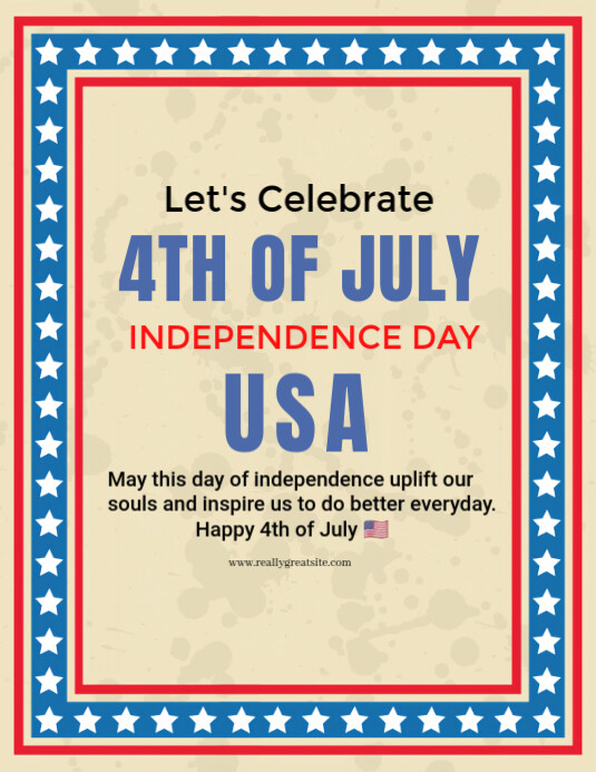 4TH OF JULY INDEPENDENCE DAY USA FLYER TEMPLATE 2025 | PosterMyWall