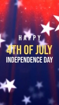 4th of July independence day videos Digitale Vertoning (9:16) template