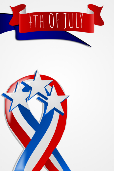 4th of july independence fourth patriotic red white blue template