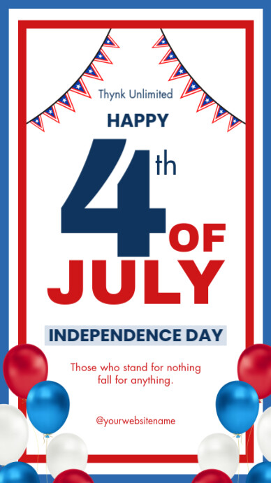 4th Of July Instagram Story template