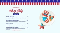 4th of July Menu Template Digital Display (16:9)