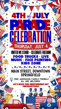 4th of July Parade & Family Festival Instagram 快拍 template