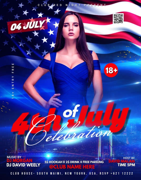 4th of July Party ad Cartaz/placa template
