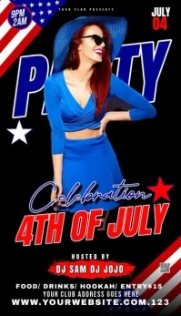 4th of July party Celebration Biglietto da visita template