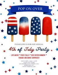 4th of July party event design instagram template Flyer (US Letter)