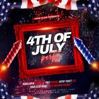 4th of july party flyer Pos Instagram template