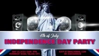 4th of July Party Invitation Facebook Cover Video Facebook-covervideo (16:9) template