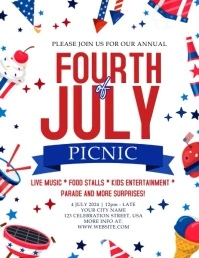 4TH OF JULY PICNIC CELEBRATION EVENT DESIGN T Flyer (US Letter) template