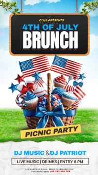 4th of july picnic História do Instagram template