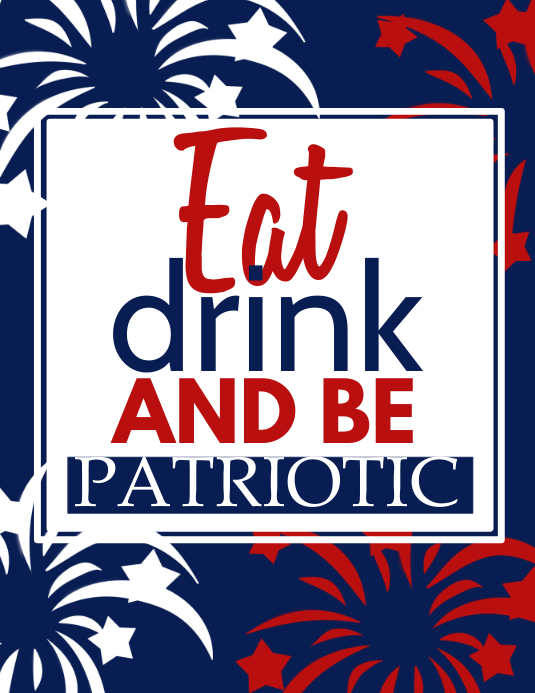 4th Of July Menu Template 4th Of July Menu Template