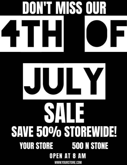 4TH OF JULY SALE (VERSION 2) Template PosterMyWall