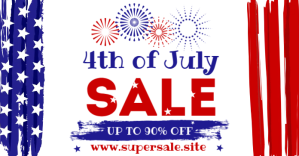 4th OF JULY SALE BANNER Image partagée Facebook template