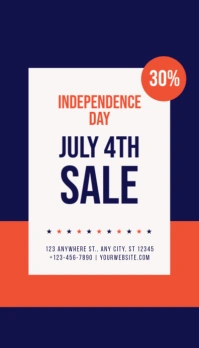 4th of July Sale Business Card template