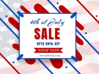 4th of July sale Pagtatanghal template