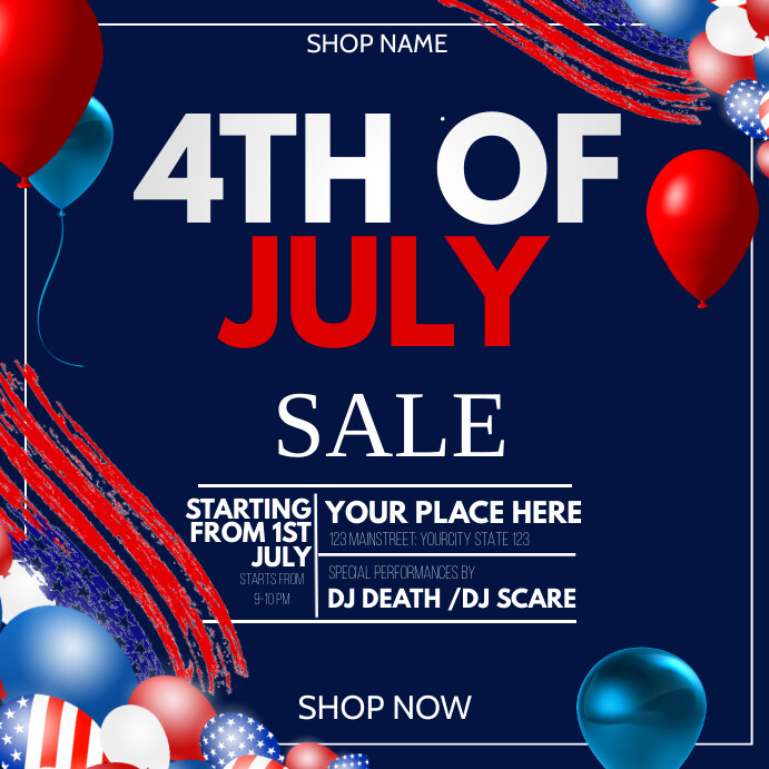 4TH OF JULY SALE Template PosterMyWall 4TH OF JULY SALE Template PosterMyWall