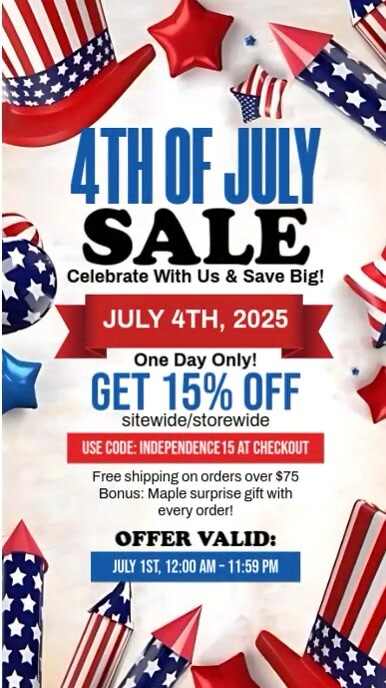 4th Of July Sale Reel do Instagram template
