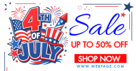4th of July Sale Facebook 共享图片 template