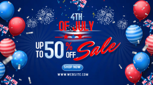 4th of July Sale Twitter-bericht template
