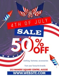 4th of july sale Flyer (US Letter) template