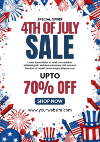 4th of July Sale A4 template