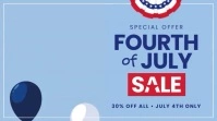 4th of July Sale Affichage numérique (16:9) template