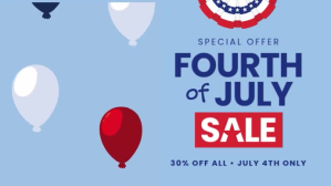 4th of July Sale Digitale display (16:9) template