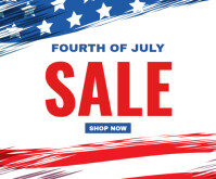 4th of July sale Medium Rectangle template