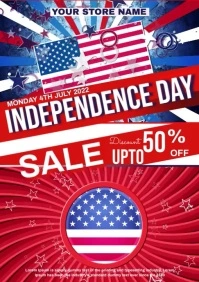 4th of July Sale A4 template