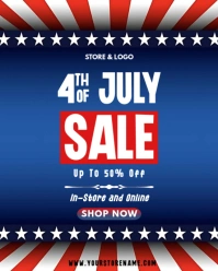 4th of July Sale Instagram Portrait template