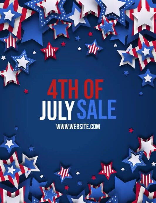 4th of July Sale ใบปลิว (US Letter) template