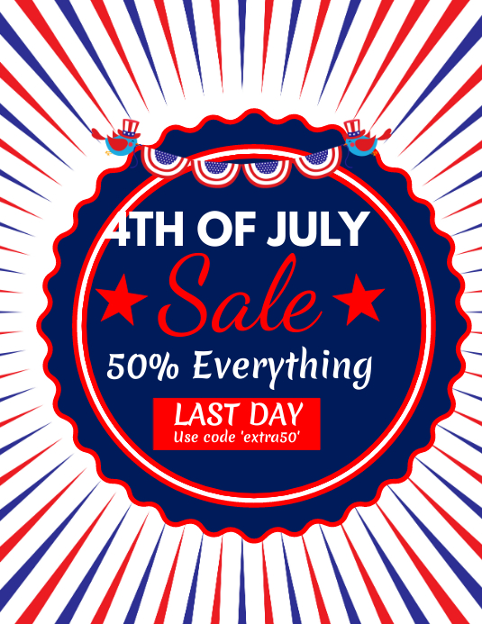 4th of July Sale Flyer Template PosterMyWall 4th of July Sale Flyer Template PosterMyWall