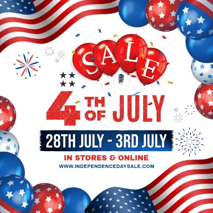 4th Of July Sale Instagram Post template
