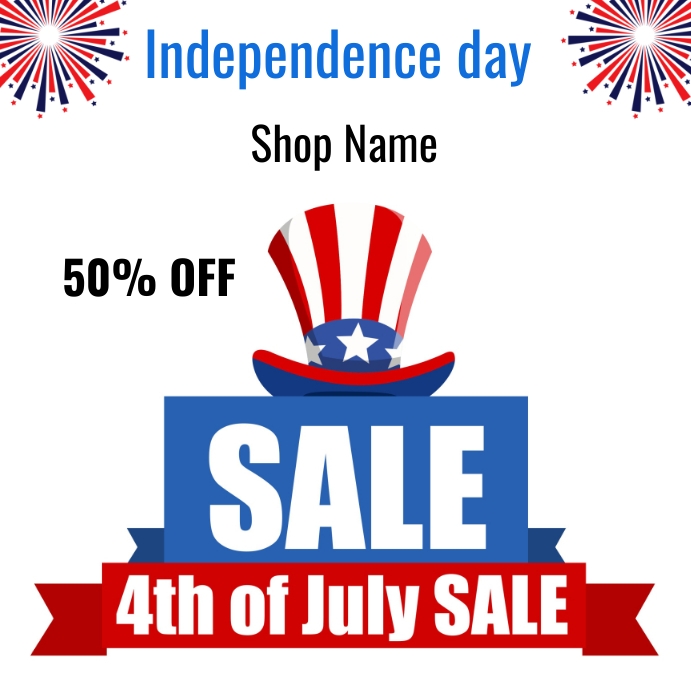 4th of july sale offer Template PosterMyWall