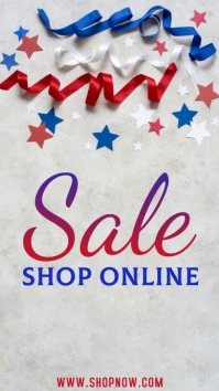 4th of July Sale Template Instagram Story