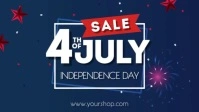 4th of july sale video cover ad Social media template