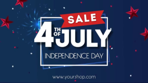 Purple 4th of July Sale Facebook Cover Video Template