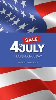 4th of july sale video Insta ad Social media Instagram Story template