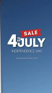 4th of july sale video Insta ad story promo Instagram-verhaal template