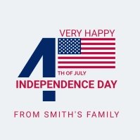 4th of July flag text social media template Iphosti le-Instagram