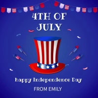 4th of July top hat social media template Iphosti le-Instagram