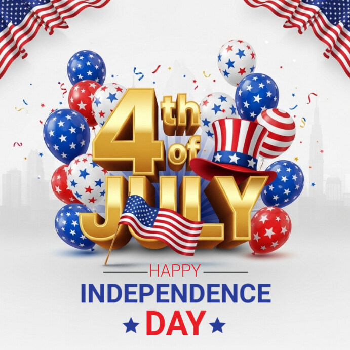 4th Of July  Square (1:1) template