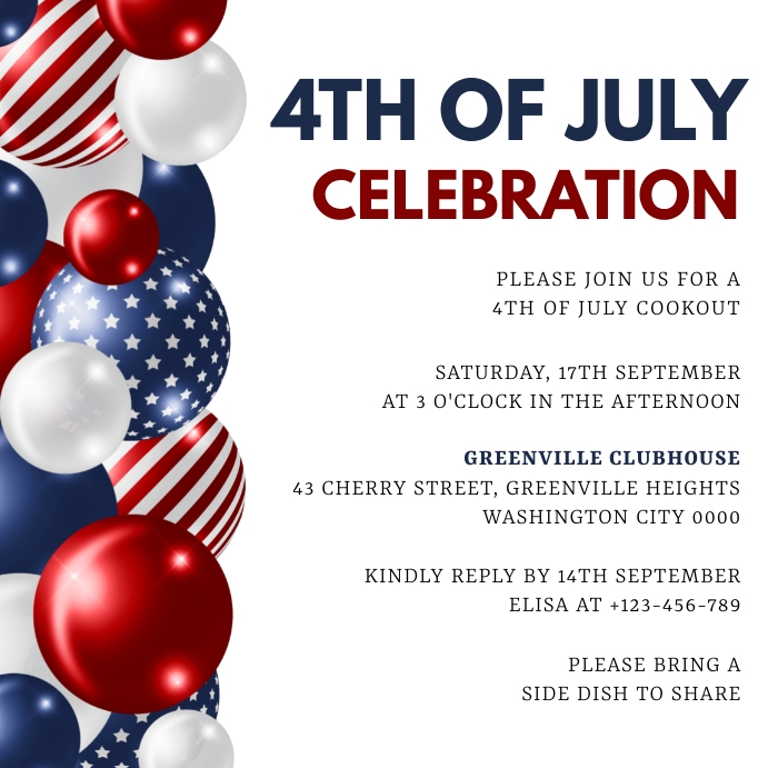 4th of July Template PosterMyWall 4th of July Template PosterMyWall